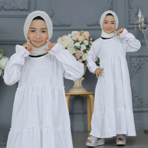 GAMIS DRES ANAK WARNA PUTIH